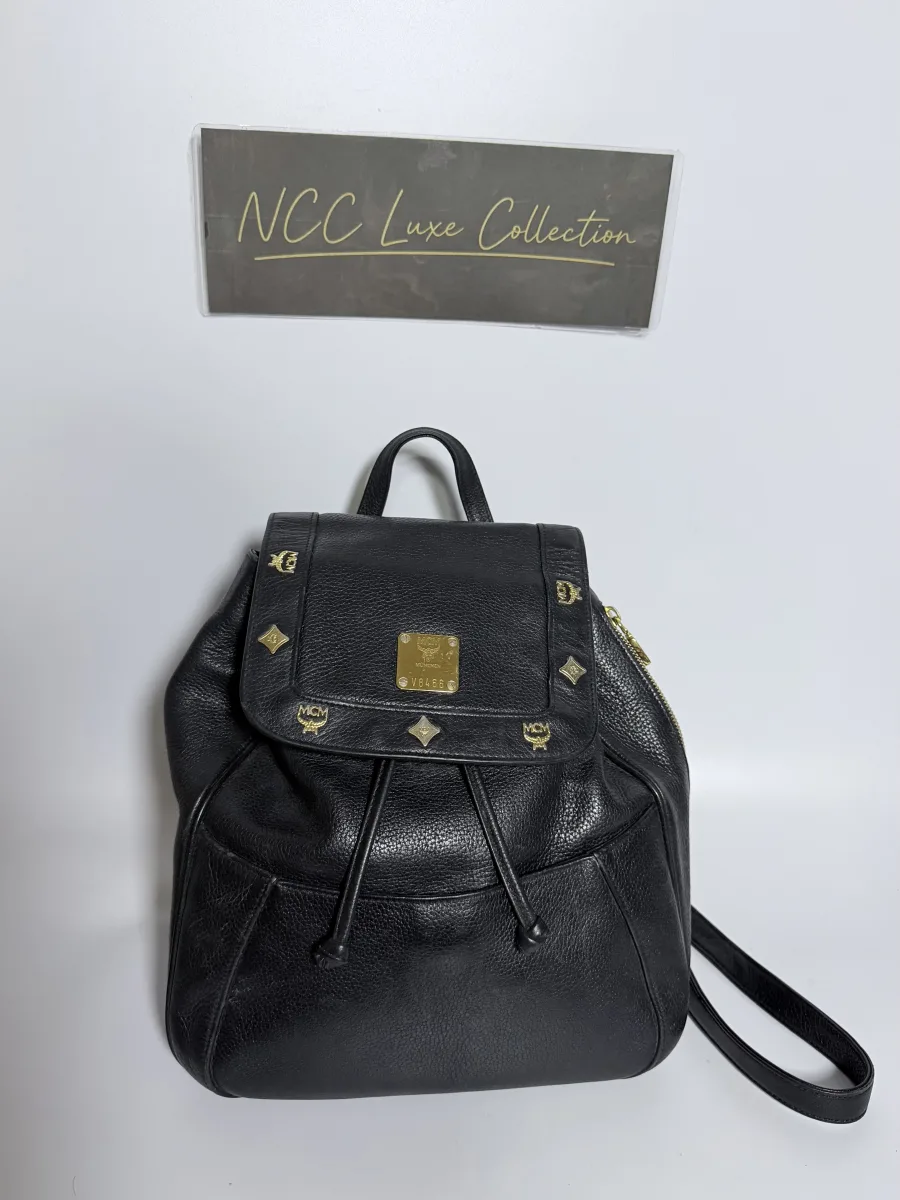MCM Germany Leather Daypack Backpack
