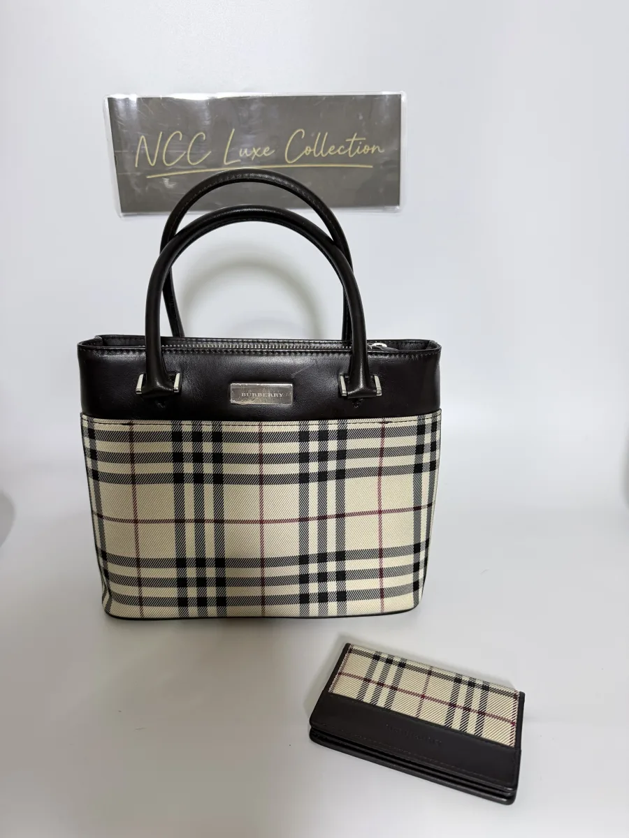 Burberry Nova Check Handbag w/ Burberry Wallet