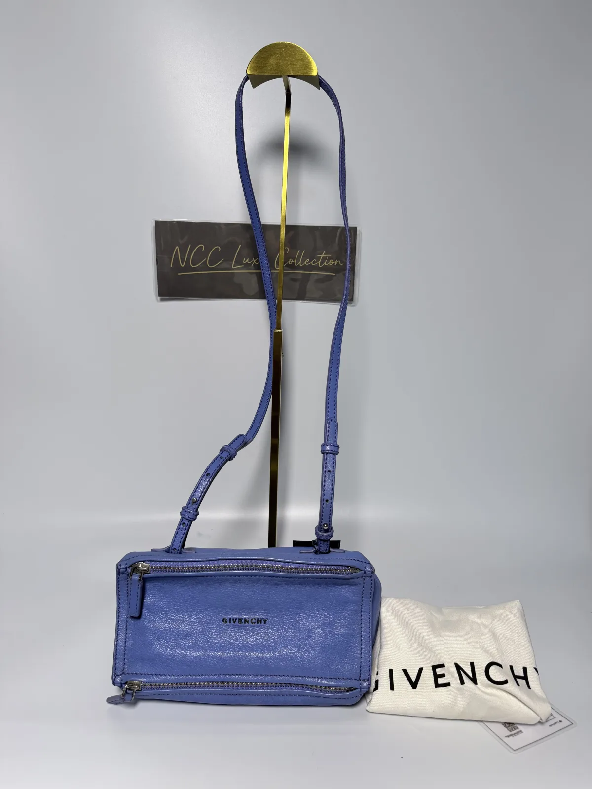 Givenchy Blue Sugar Goatskin Leather Mini Pandora