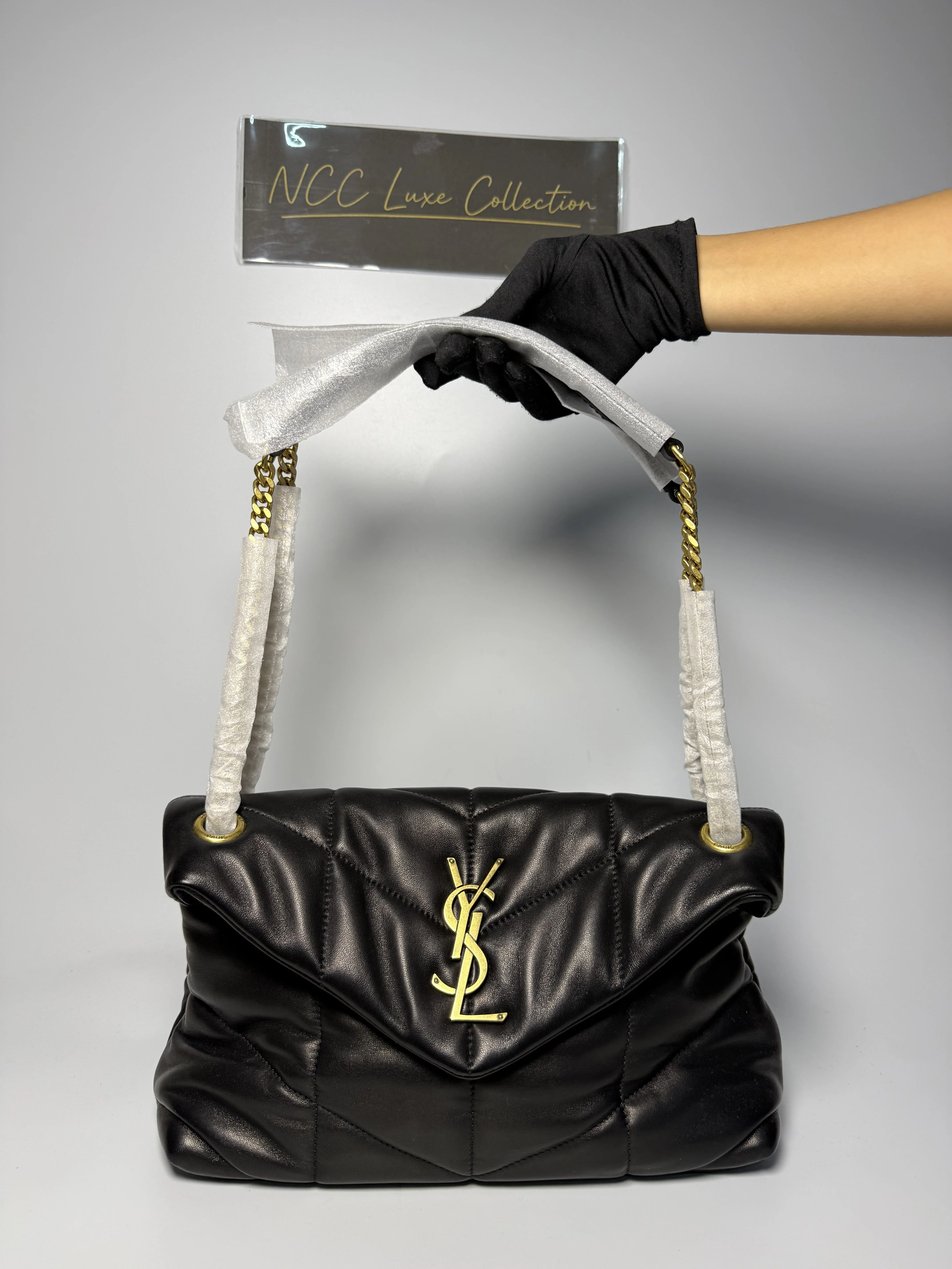 YSL LouLou Puffer Black