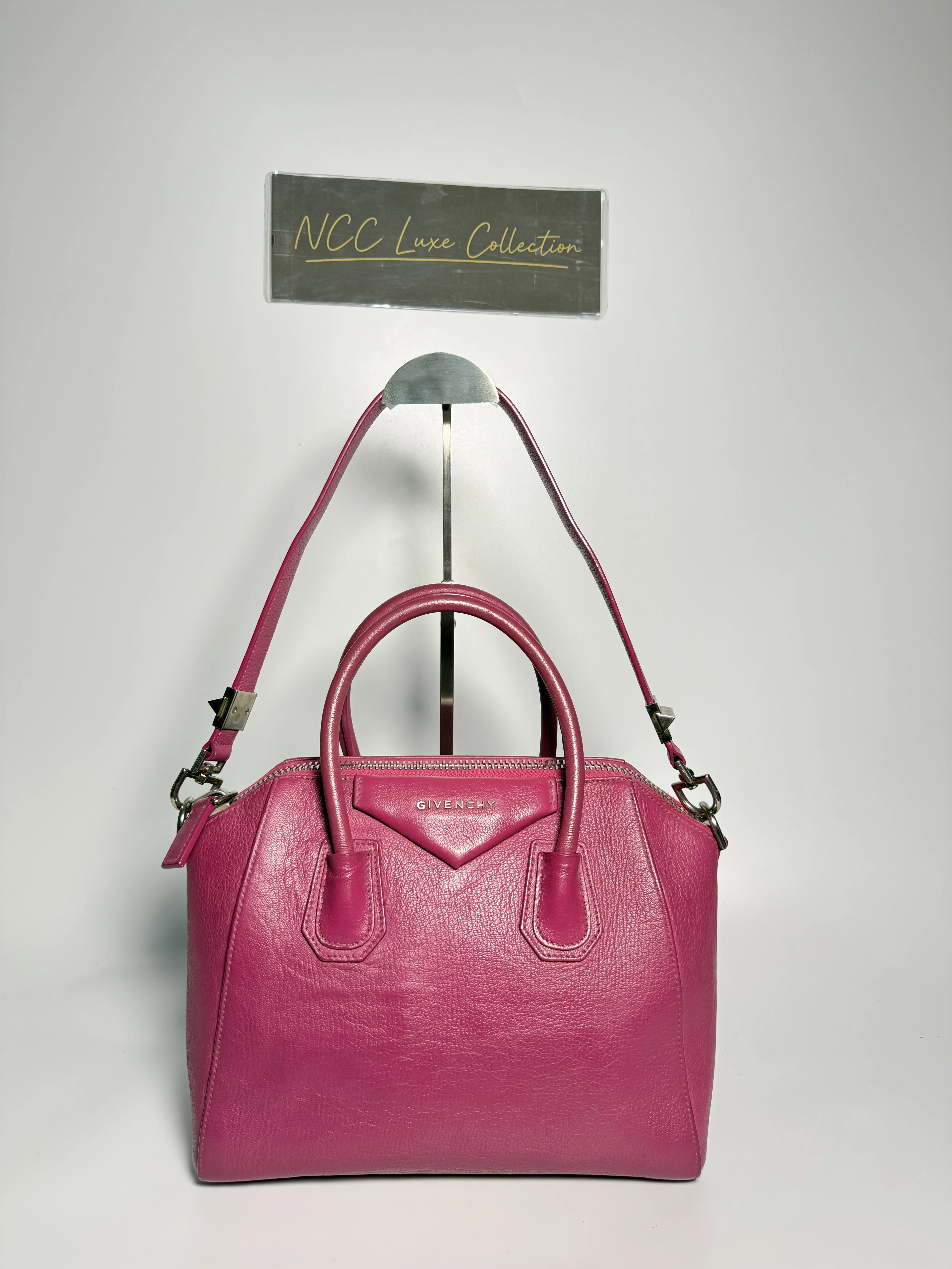 Givenchy Antigona fuschia grained Calfskin Leather